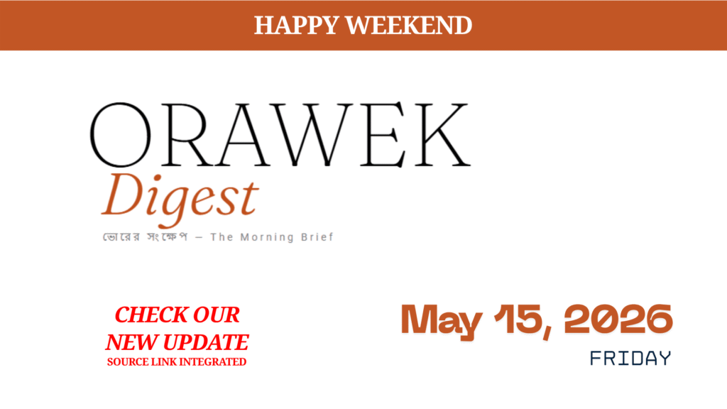 Orawek Digest morning brief every weekday at 8 am om Business , Economy & Ai.